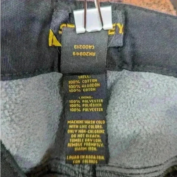 Stanley fleeced lined Carpenter pants in black NEW 34x32 - Picture 9 of 9
